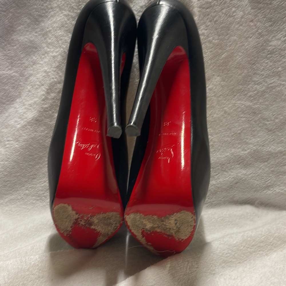 Christian Louboutin platform stilettos leather. Black. Great shape. Like new. - Picture 10 of 14